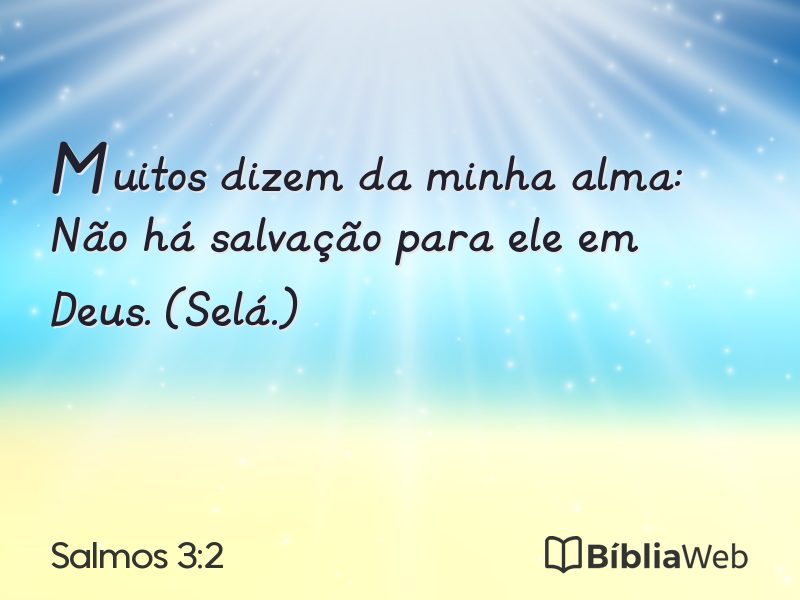 Salmos 3:2 em imagem para compartilhar