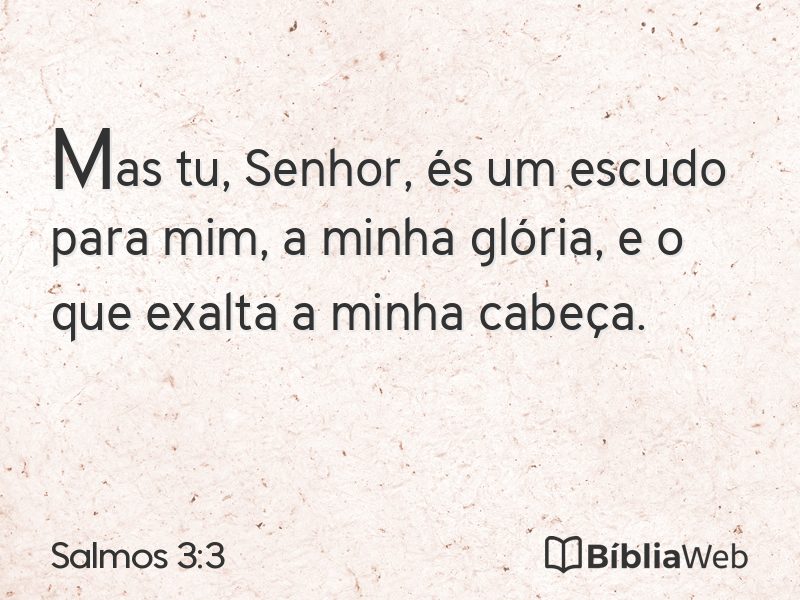Salmos 3:3 em imagem para compartilhar