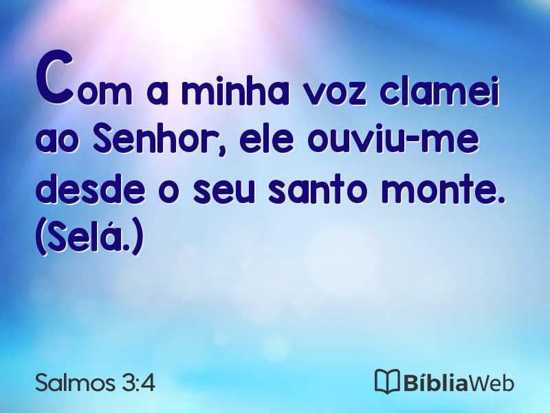 Salmos 3:4 em imagem para compartilhar