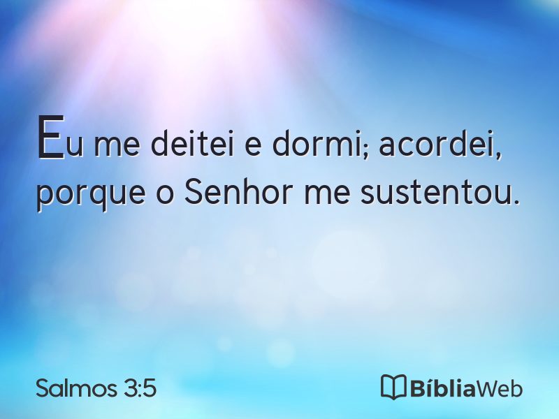 Salmos 3:5 em imagem para compartilhar