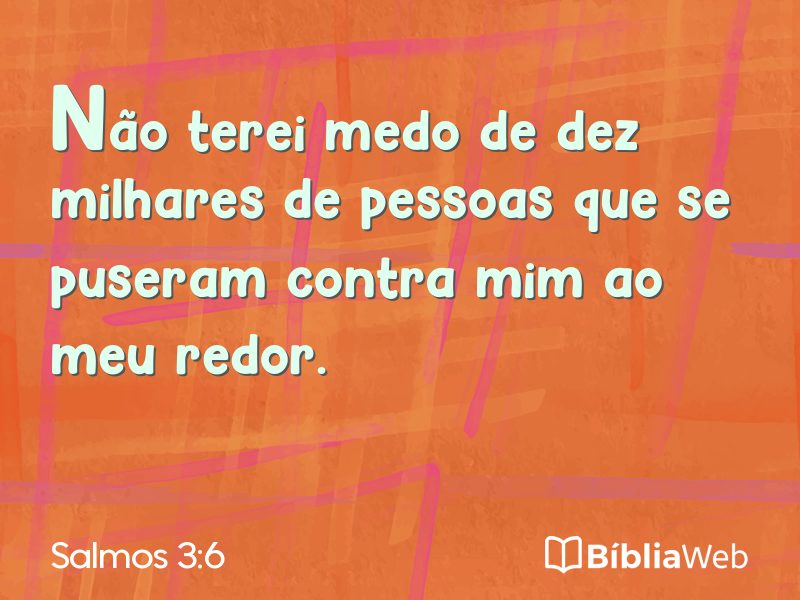 Salmos 3:6 em imagem para compartilhar