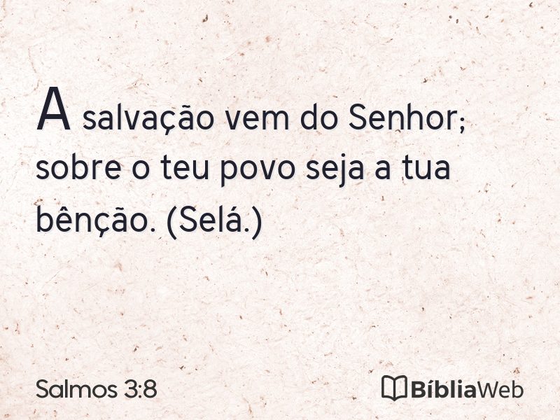 Salmos 3:8 em imagem para compartilhar