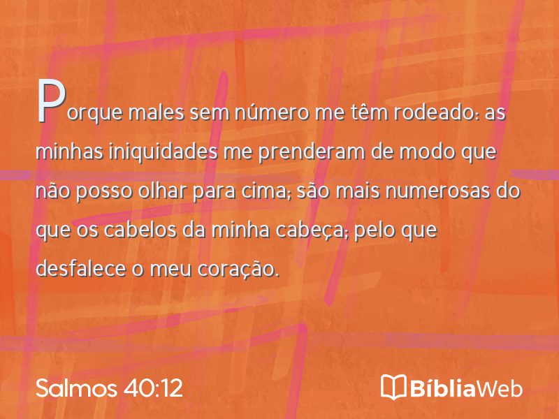 Salmos 40:12 em imagem para compartilhar
