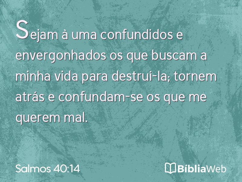 Salmos 40:14 em imagem para compartilhar