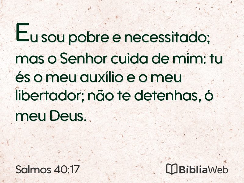 Salmos 40:17 em imagem para compartilhar