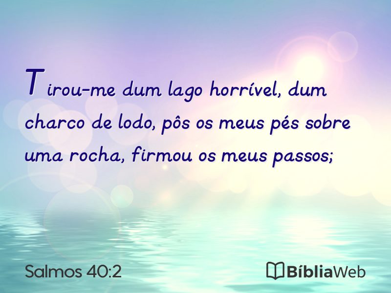 Salmos 40:2 em imagem para compartilhar