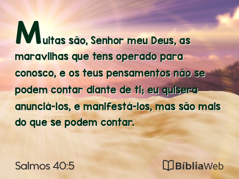 Salmos 40:5 em imagem para compartilhar