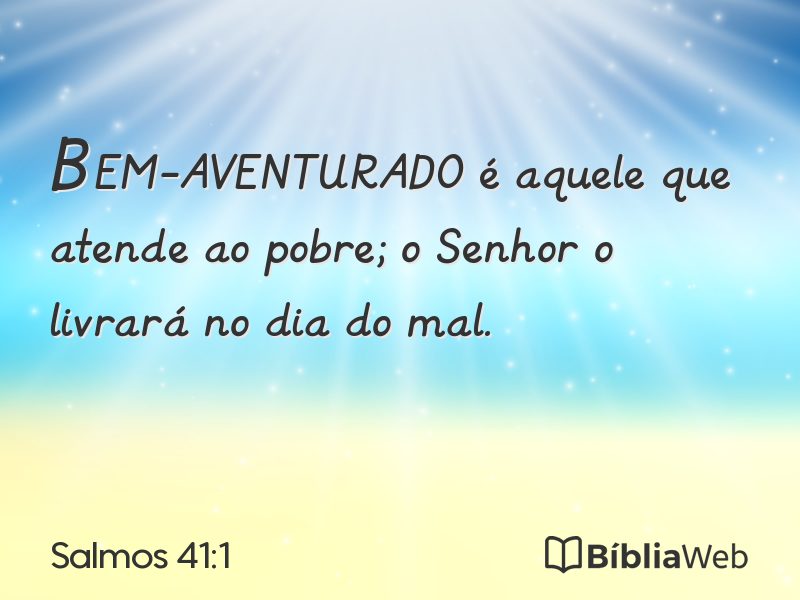 Salmos 41:1 em imagem para compartilhar