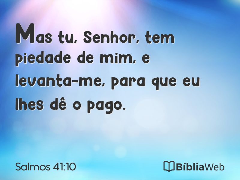 Salmos 41:10 em imagem para compartilhar