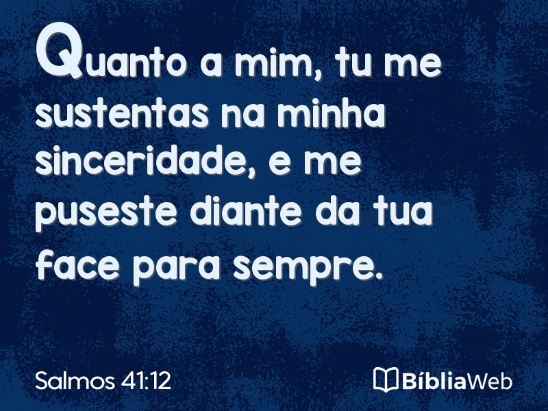 Salmos 41:12 em imagem para compartilhar