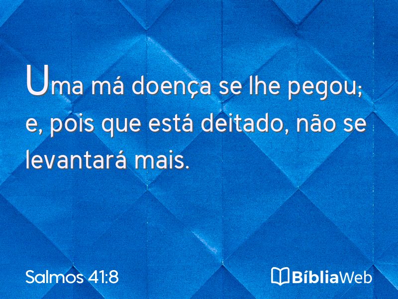Salmos 41:8 em imagem para compartilhar