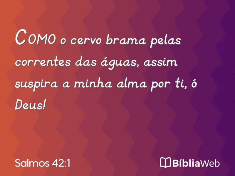Salmos 42:1 em imagem para compartilhar