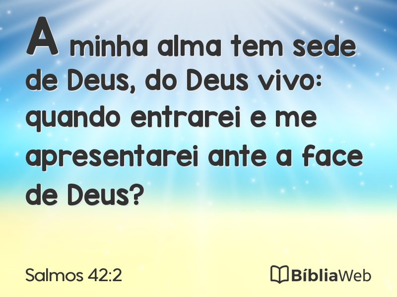 Salmos 42:2 em imagem para compartilhar