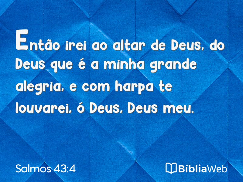 Salmos 43:4 em imagem para compartilhar