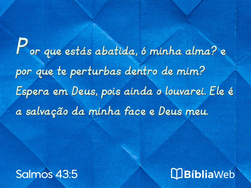 Salmos 43:5 em imagem para compartilhar