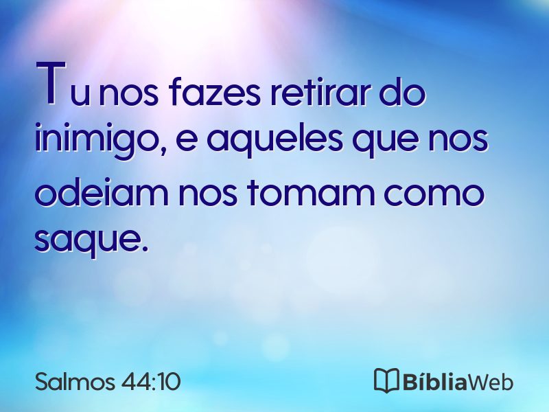 Salmos 44:10 em imagem para compartilhar
