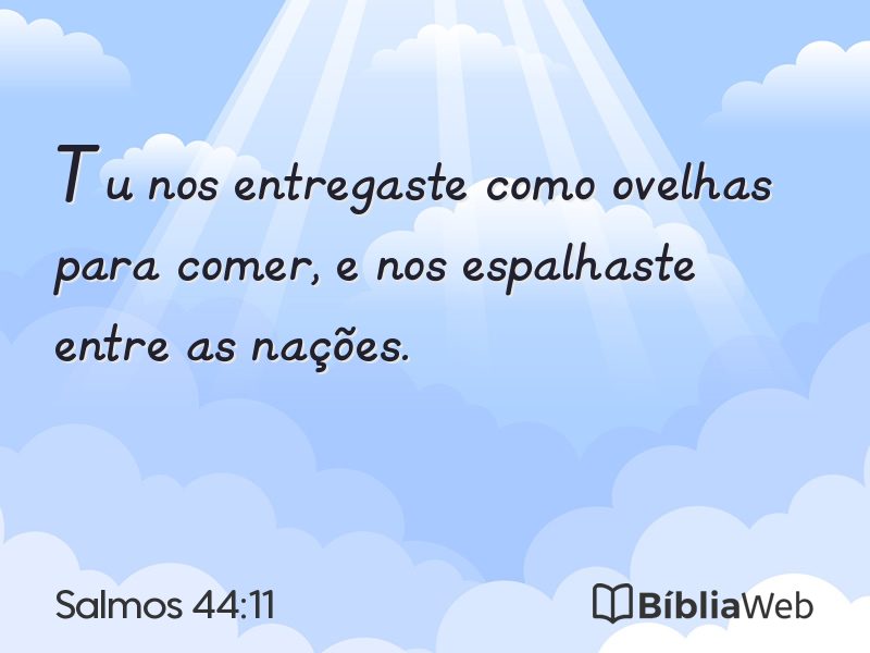 Salmos 44:11 em imagem para compartilhar