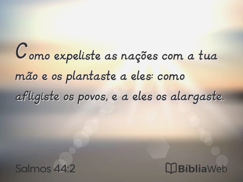 Salmos 44:2 em imagem para compartilhar