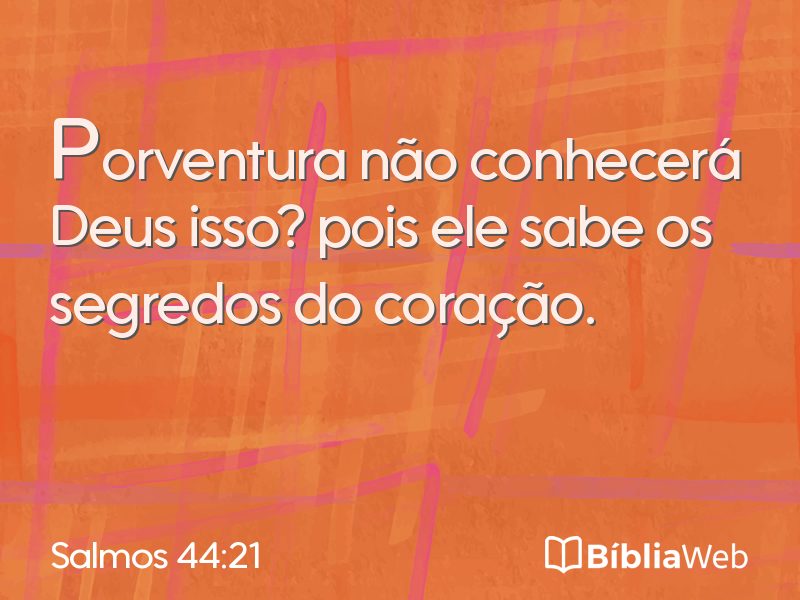 Salmos 44:21 em imagem para compartilhar
