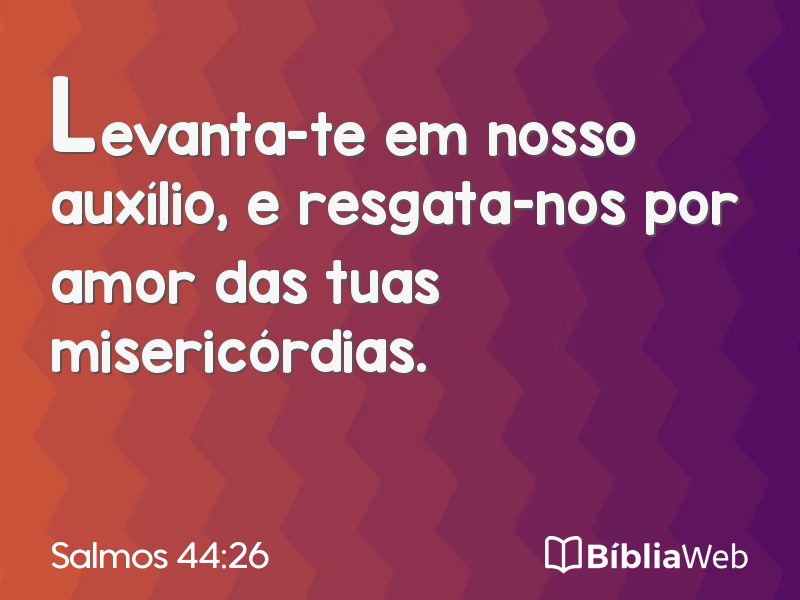 Salmos 44:26 em imagem para compartilhar