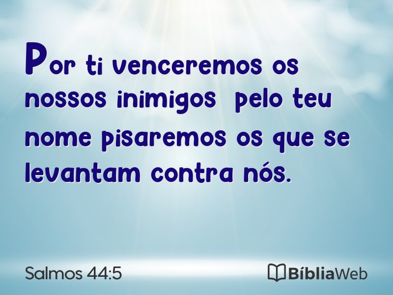 Salmos 44:5 em imagem para compartilhar