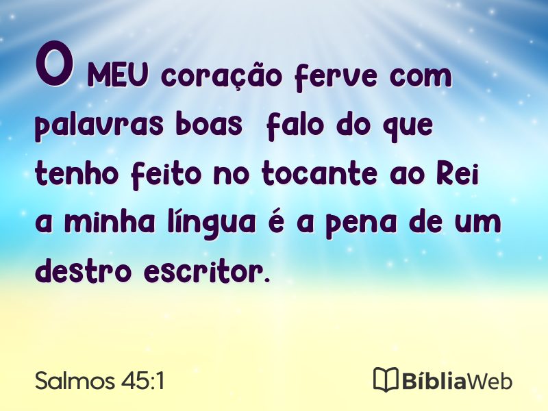 Salmos 45:1 em imagem para compartilhar