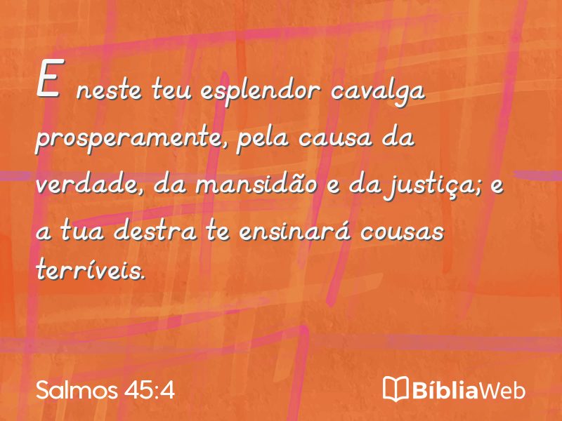 Salmos 45:4 em imagem para compartilhar