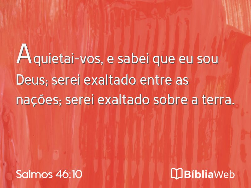 Salmos 46:10 em imagem para compartilhar