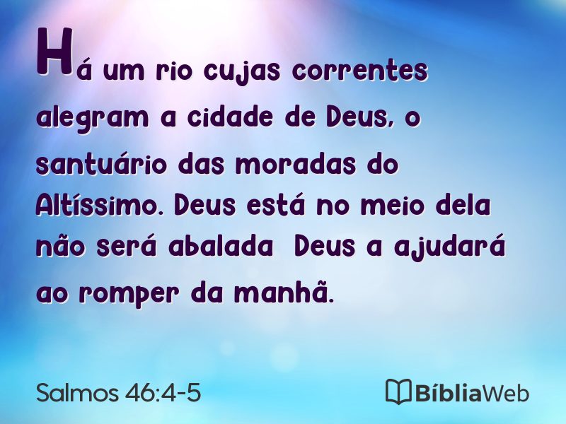 Salmos 46:4-5 em imagem para compartilhar