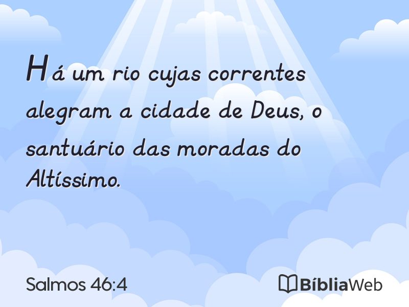 Salmos 46:4 em imagem para compartilhar