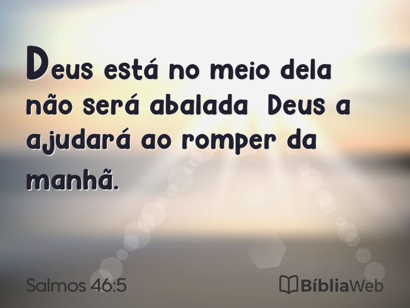 Salmos 46:5 em imagem para compartilhar