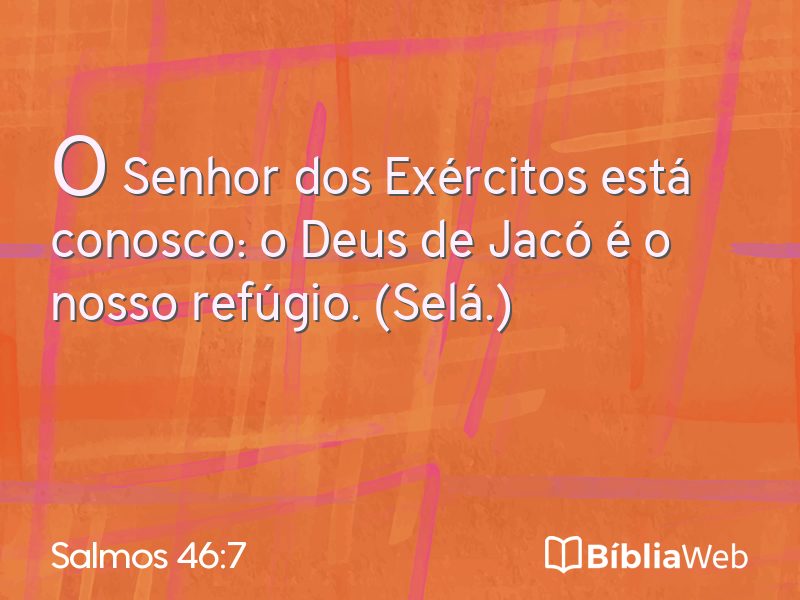 Salmos 46:7 em imagem para compartilhar