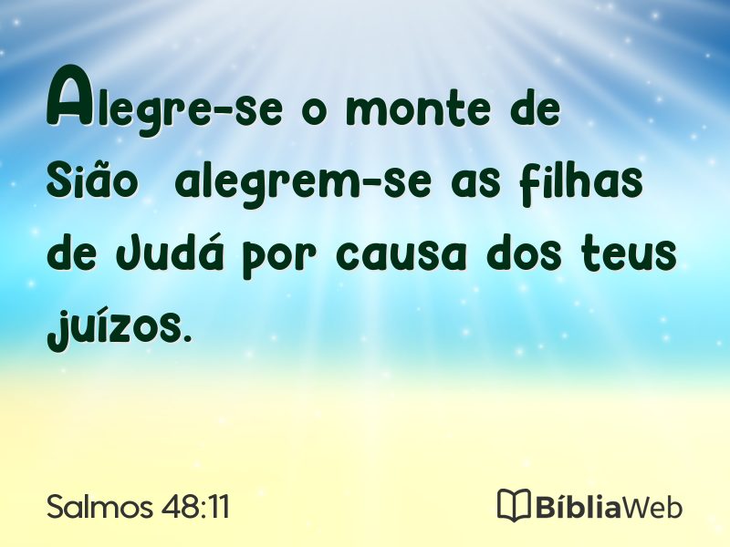 Salmos 48:11 em imagem para compartilhar
