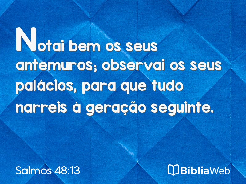 Salmos 48:13 em imagem para compartilhar