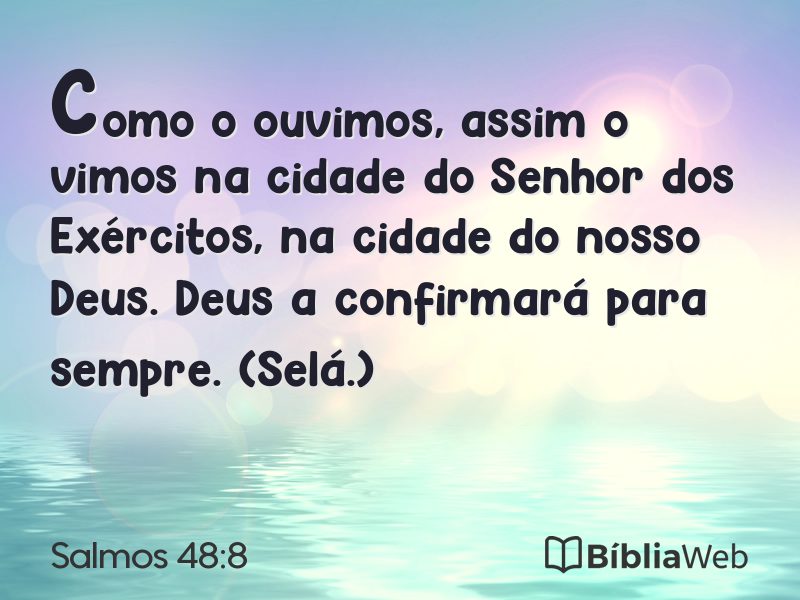 Salmos 48:8 em imagem para compartilhar