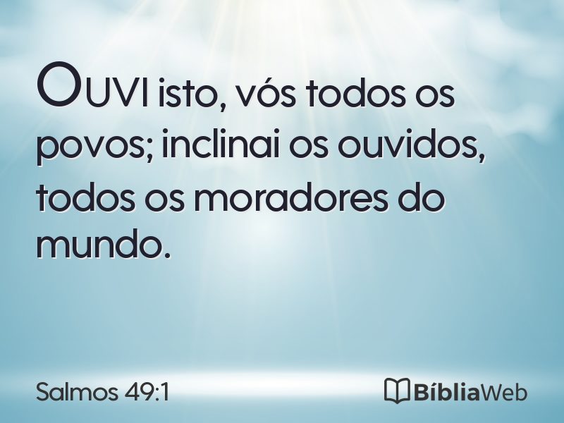 Salmos 49:1 em imagem para compartilhar
