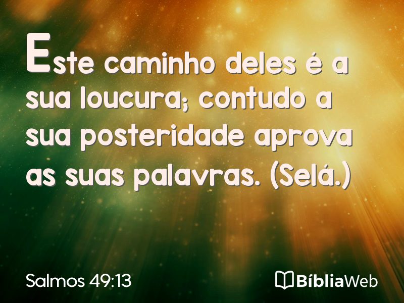 Salmos 49:13 em imagem para compartilhar
