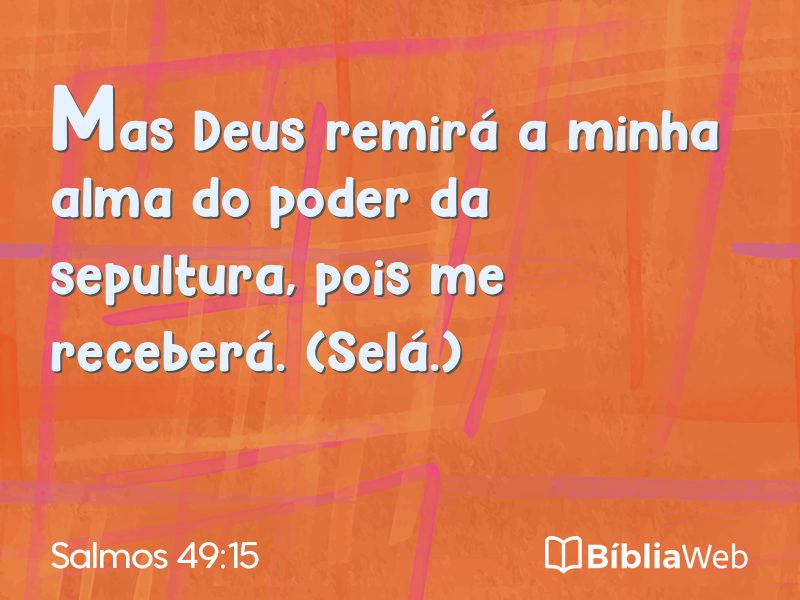 Salmos 49:15 em imagem para compartilhar
