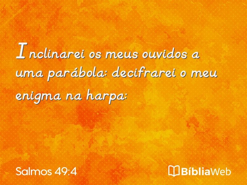 Salmos 49:4 em imagem para compartilhar