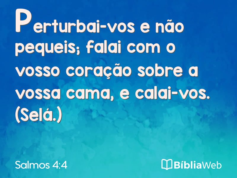 Salmos 4:4 em imagem para compartilhar