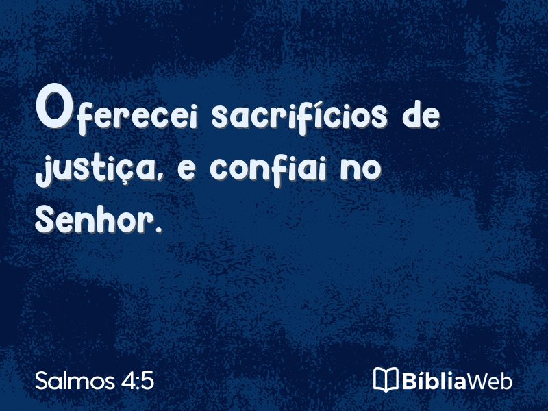 Salmos 4:5 em imagem para compartilhar