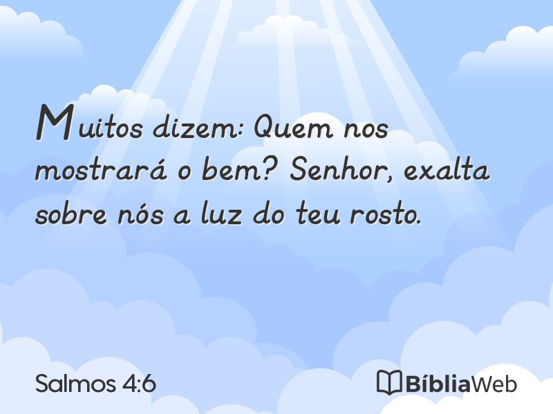 Salmos 4:6 em imagem para compartilhar