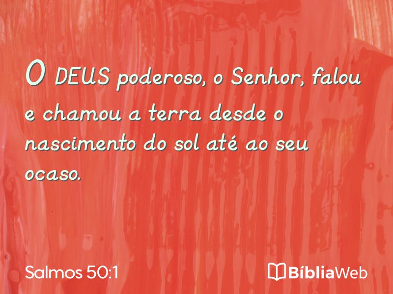 Salmos 50:1 em imagem para compartilhar