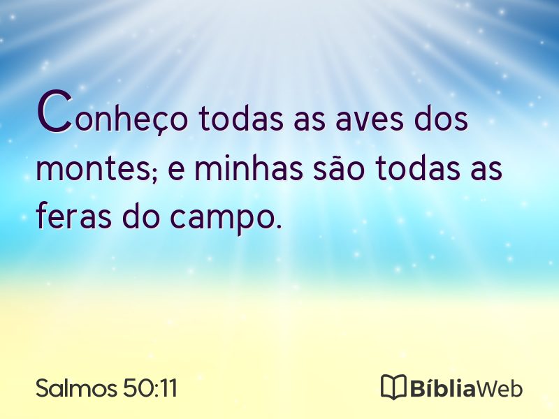 Salmos 50:11 em imagem para compartilhar