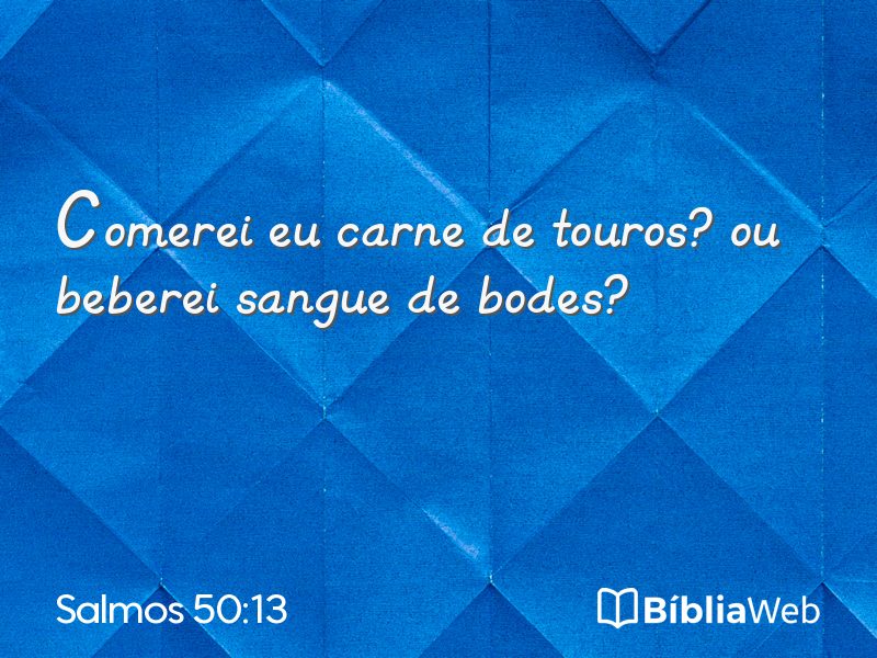 Salmos 50:13 em imagem para compartilhar