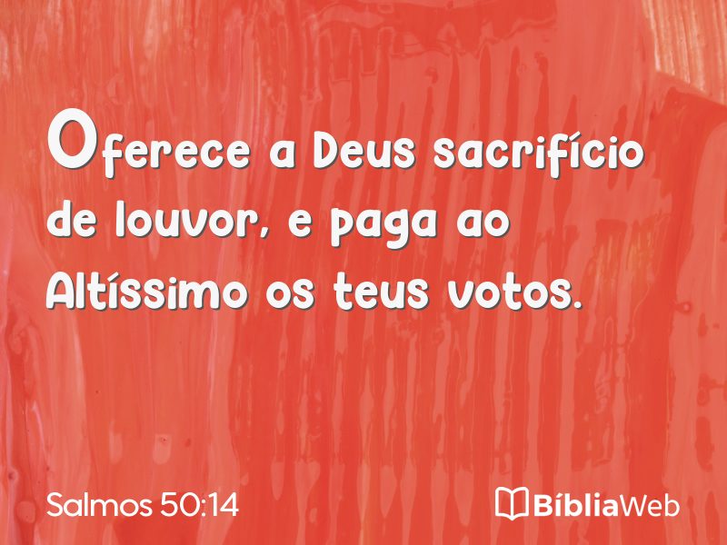 Salmos 50:14 em imagem para compartilhar