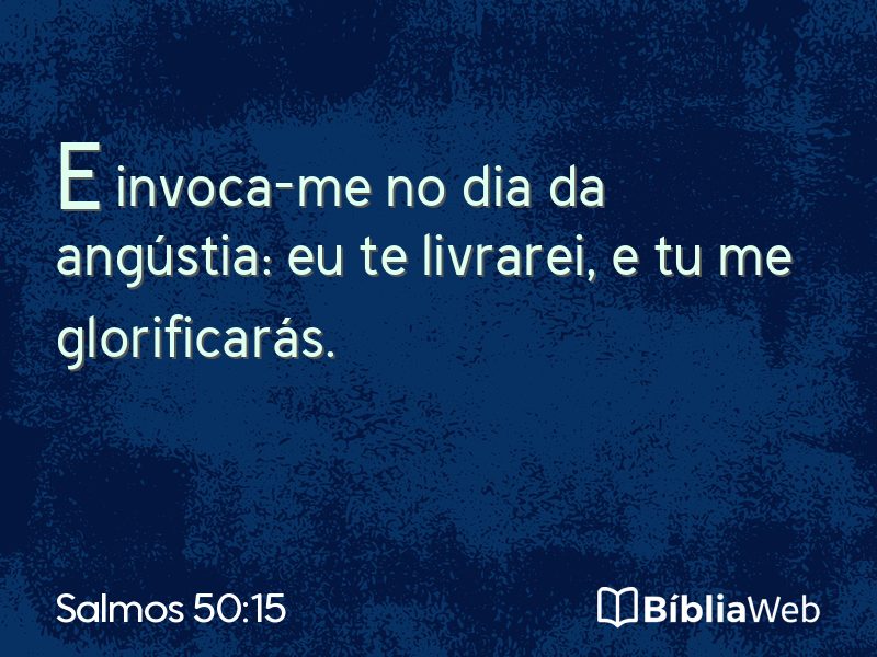 Salmos 50:15 em imagem para compartilhar
