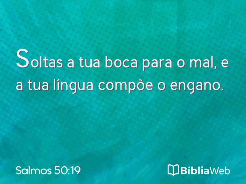 Salmos 50:19 em imagem para compartilhar