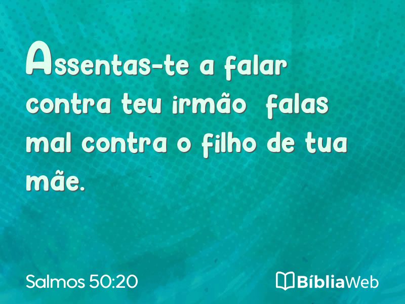 Salmos 50:20 em imagem para compartilhar