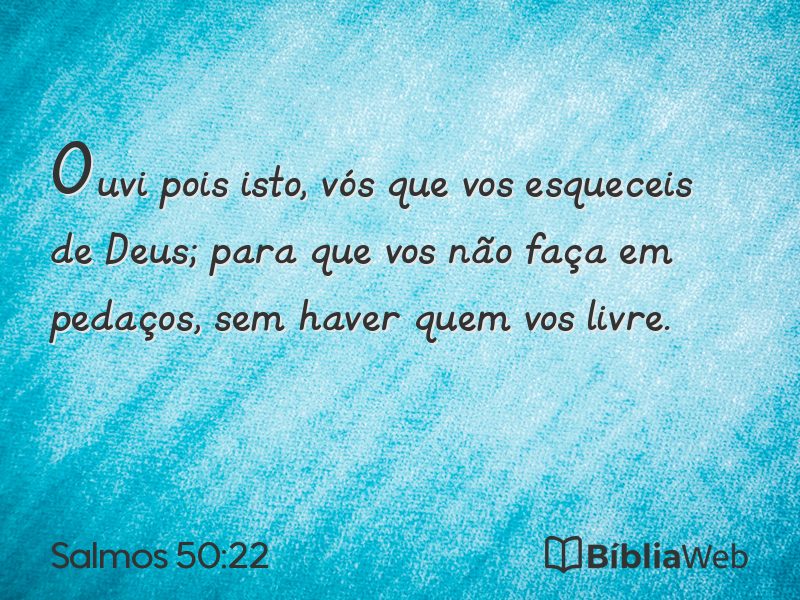 Salmos 50:22 em imagem para compartilhar